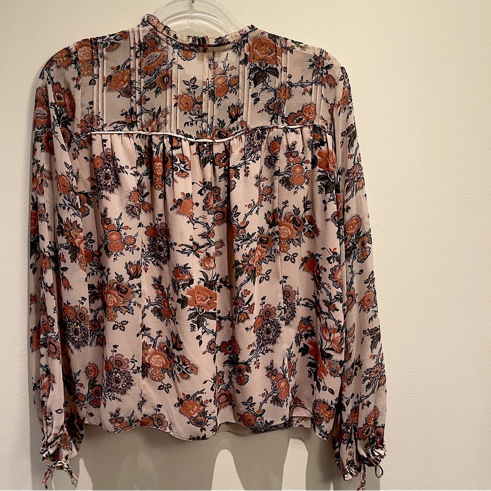 Wilfred By Artizia Lourdes Floral Long Sleeve Top Size Small - Picture 2 of 11